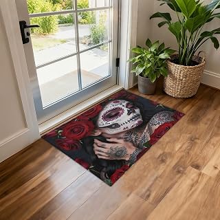 JUNZAN Soft Faux Lambskin Plush Non Slip Rubber Back Floor Rug One Size