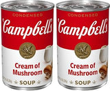 Campbell's Condensed Cream of Mushroom Soup, 10.5 oz Can (Pack of 2)