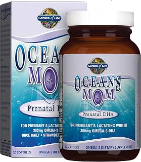 Garden of Life Oceans Mom Prenatal DHA Fish Oil, Strawberry Flavored, 30ct