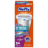 4 Gallon Small Trash Bags by Hefty – 34 Count (Pack of 1), 4.0 gallons, PE, White, Model 00E88542
