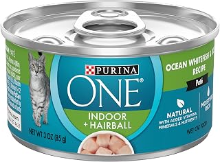 Purina ONE Indoor High Protein Pate Wet Cat Food, (24) 3 oz Cans