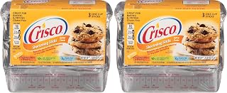 Crisco Butter Flavor All-Vegetable Shortening Sticks, 20 Ounce, 3 Count (Pack of 2)