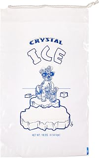 Inno-Pak 367706872 Drawstring Ice Bag, Dog 10 lb, 20" x 12" (Pack of 500)