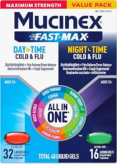 Mucinex Fast-Max Daytime Cold & Flu & Nighttime Cold & Flu, 48 Liquid Gels