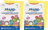 Prang (Formerly SunWorks) Construction Paper, Yellow, 9" x 12", 50 Sheets, (Pack of 2)