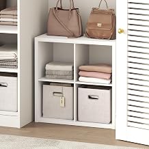 Furinno Cubic 4-Cube Closet Organizers and Storage, Closet Organizer, White