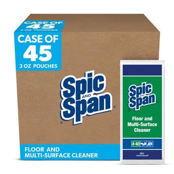 Spic and Span Floor & Multi-Surface Cleaner by P&G PROFESSIONAL – 3 Fl Oz (Pack of 45), Liquid Floor & Multi-Surface Cleaner, Pack of 45, Model 02011