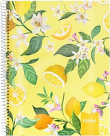 Blueline XTREME White Notebook, Spiral Binding, 1-Subject, 160 Pages, Ideal for School, Office, Notes, Lists & Planning, 11" x 8.5", Lemon Garden Design (315801)