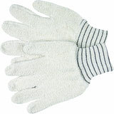MCR Safety 9402KM Regular Weight Knit Wrist Cotton/Polyester Gloves, Natural, Small, 1-Pair