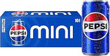 Pepsi Cola Soda Pop, 7.5 Fl oz, Mini Cans (Pack of 10)
