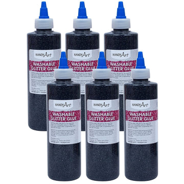 Glitter Washable Glue by Handy Art – Black, Model 146055-6