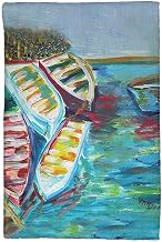 Betsydrake KT1142 16 x 25 in. Six Rowboats Kitchen Towel