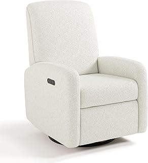 Graco Bellwood Nursery Power Recliner Swivel Glider, Ivory Boucle