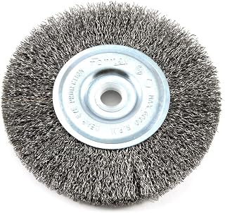 Forney 72741 Wire Wheel Brush, Coarse Crimped with 1/2-Inch Through 5/8-Inch Arbor, 5-Inch-by-.012-Inch