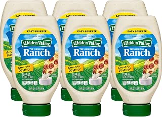 Hidden Valley Easy Squeeze Original Ranch Salad Dressing & Topping, Gluten Free, Keto-Friendly - 20 Ounce Bottle, 6 Pack (Package May Vary)