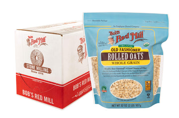 Organic Old Fashioned Rolled Oats by Bob's Red Mill – 32 Ounce (Pack of 4), Resealable, Pack of 4, Model P101961