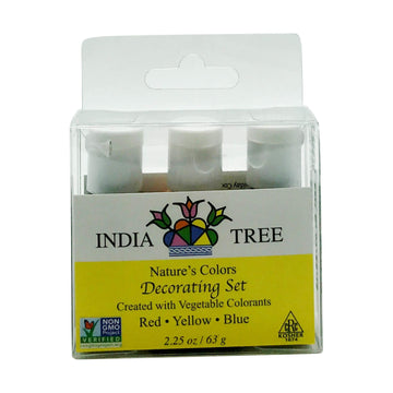 Natural Decorating Color, 2.5 Ounce by India Tree – 0.75 Ounce (Pack of 3), Yellow,Blue,Red, Pack of 3, Model 0734865909504