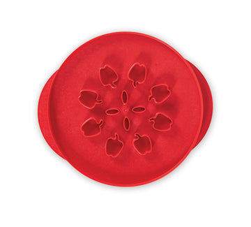 Reversible Apples & Leaves Pie Top Cutter by Nordic Ware – 14.5 x 12.25 x 0.75 inch, BPA-free and Melamine Free Plastic, Red, Model 4020