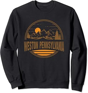 Vintage Weston, Pennsylvania Mountain Hiking Souvenir Print Sweatshirt