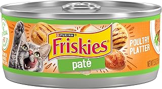 Purina Friskies Wet Cat Food Pate, Poultry Platter, (24) 5.5 oz Cans