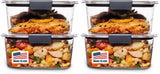 BPA-Free Food Storage Containers by Rubbermaid – 4.7 Cup, 1.1 liters, Plastic, Clear, Grey, Pack of 2