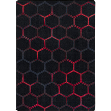 Kid Essentials Breakout Ruby 13'2" Round Area Rug by Joy Carpets – 13'2" (Round), Nylon, Red, Model 2163XLE-05