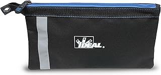 Ideal Industries IDEAL Electrical Flat Zipper Tool Pouch, Black – Durable Utility Bag for Tools, Connectors, Cables & Small Parts Organization (12.5" x 7")