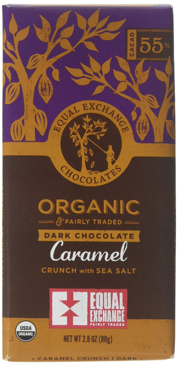 Organic Caramel Crunch Dark Chocolate Bar by Equal Exchange – 2.8 Ounce (Pack of 12), Pack of 12, Model 538C