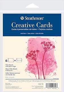 Strathmore Creative Cards, Palm Beach with Plain Edge, 5x6.875 inches, 6 Pack, Envelopes Included - Custom Greeting Cards for Weddings, Events, Birthdays