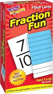 Trend Enterprises Fraction Fun Skill Drill Flash Cards, 96 Math Cards