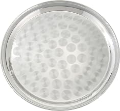 Winco 12" Round Stainless Steel Tray | Or beverages, Great for Appetizers, Desserts, Buffet Displays and Catering