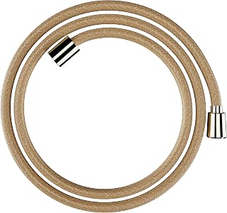 hansgrohe 28260990 DesignFlex Textile Polished Gold Optic Handshower Hose, 63-inch