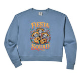 Women's Fiesta Squad Drinking Comfort Colors Crop Sweatshirt by Mexican Fiesta Cinco De Mayo Margarita Taco – Cotton Blend, Black, Model 4XMYVRH7HPY