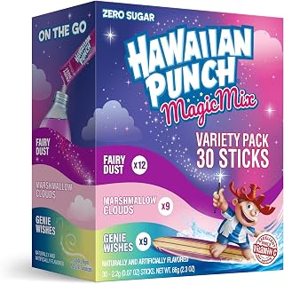 Hawaiian Punch Magic Mix, On-The-Go, Zero Sugar Drink Mix Packets, 30 pack