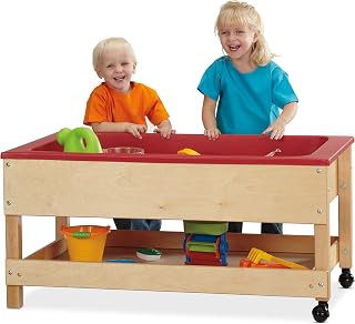 Jonti-Craft Toddler Sensory Table with Shelf, Brown, Large