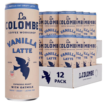 Coffee, Oatmilk Vanilla Latte, 11 fl oz Cans, Coffeehouse Quality Cold Brew, Specialty Grade Coffee Beans, Ready-to-Drink On-the-Go, (Pack of 24) by La Colombe – Model LCT00521