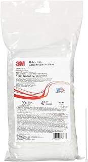 3M Cable Tie CT4NT18-M, Natural, 4 inch, 18 lb Tensile Strength, 1000/Bag