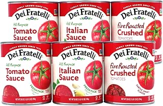 Dei Fratelli Recipe Classics Variety Pack - Fire Roasted Crushed, Tomato Sauce, Italian Sauce – Vine-Ripened Tomatoes - Non GMO, Gluten Free (28oz Cans, 6-Pack)