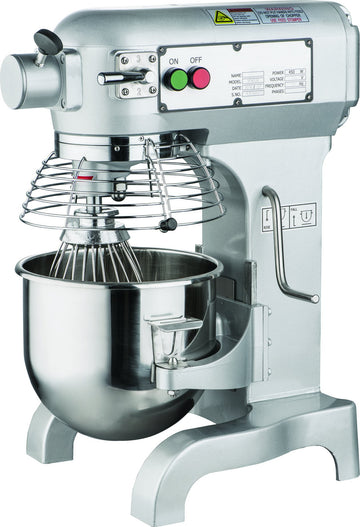10qt GENERAL PURPOSE Mixer with Guard 3 attachments Muti ETL by Omcan – 22” x 18” x 29”, 10.0 quarts, Cast Iron, stainless steel, Model 20467