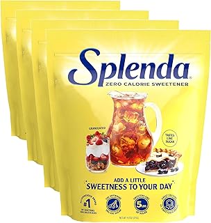 SPLENDA Zero Calorie Sweetener, Granulated Sugar Substitute, 9.7 Oz, (Pack of 4)