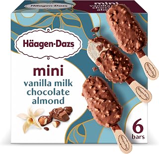 Häagen-Dazs Haagen-Dazs, Vanilla Milk Chocolate Almond Snack Size Ice Cream Bars, 6 count (Frozen)