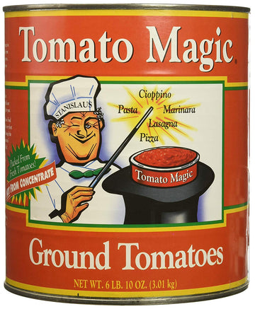 Tomato Magic Ground Tomatoes by Stanislaus – 6 Cans, 6.8 pounds each, Pack of 6