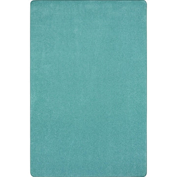 Just Kidding Solid Color Area Rugs by Joy Carpets – 4' x 6' (Rectangular), Polyester, Seafoam, Model 623N-08