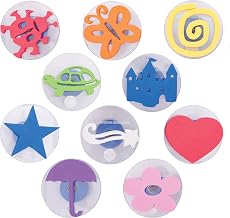 READY 2 LEARN Giant Imaginative Play Stampers – Multicolor Washable Set of 10 – Easy-Grip Stamps for Toddlers – Perfect for Kids Crafts & Creative Projects