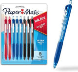 Paper Mate InkJoy 300RT Retractable Ballpoint Pens, Medium Point, Black/Red/Blue Ink, 8 Pack (1945918)