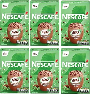 Nescafe NESCAFÉ Aero Peppermint Mocha Instant Coffee Sachets x7 (Pack of 6, Total 42 Sachets) – Chocolate & Mint Flavoured Frothy Coffee – Inspired by Aero Peppermint