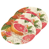 Grapefruit Splash Art Pattern Dish Scrub Sponges Kitchen Non Scratch Reusable Compressed Cellulose Sponge Hanging for Household Cleaning Washing Dishes Pots and Pans 3 Pack by