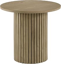 Coaster Home Furnishings - Hamlyn - Wood - Counter Height Dining Table with Pedestal Base, and Circular Profile - Dining Room - 43-Inch - Natural Oak - 193938NAT