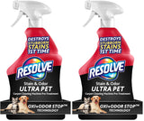 Ultra Pet Odor and Stain Remover Spray by Resolve – 32 Ounce (Pack of 2), yellow, Pack of 2, Model 99305CT