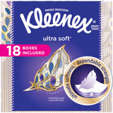 Ultra Soft Facial Tissues by Kleenex – 75 Count (Pack of 18), Paper, White, Pack of 18